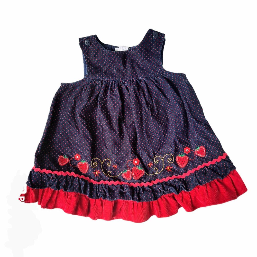 Samantha Says Girls Strawberry Corduroy Jumper OS
